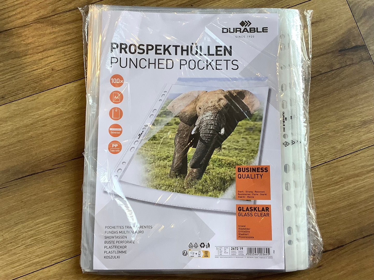 Prospekthüllen 100 glasklar 0,05mm PP Durable