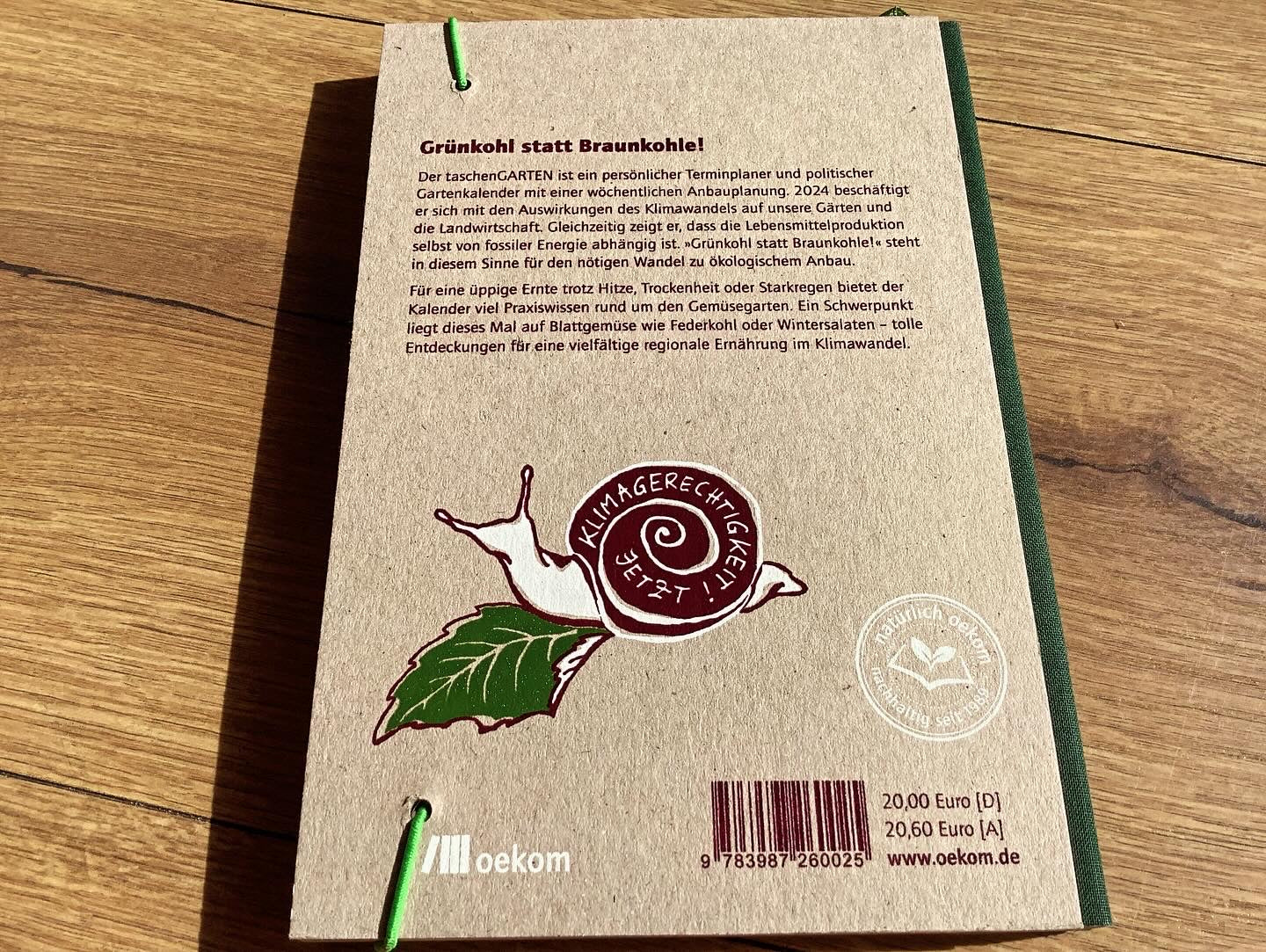 Wochenkalender TaschenGARTEN Notizbuch