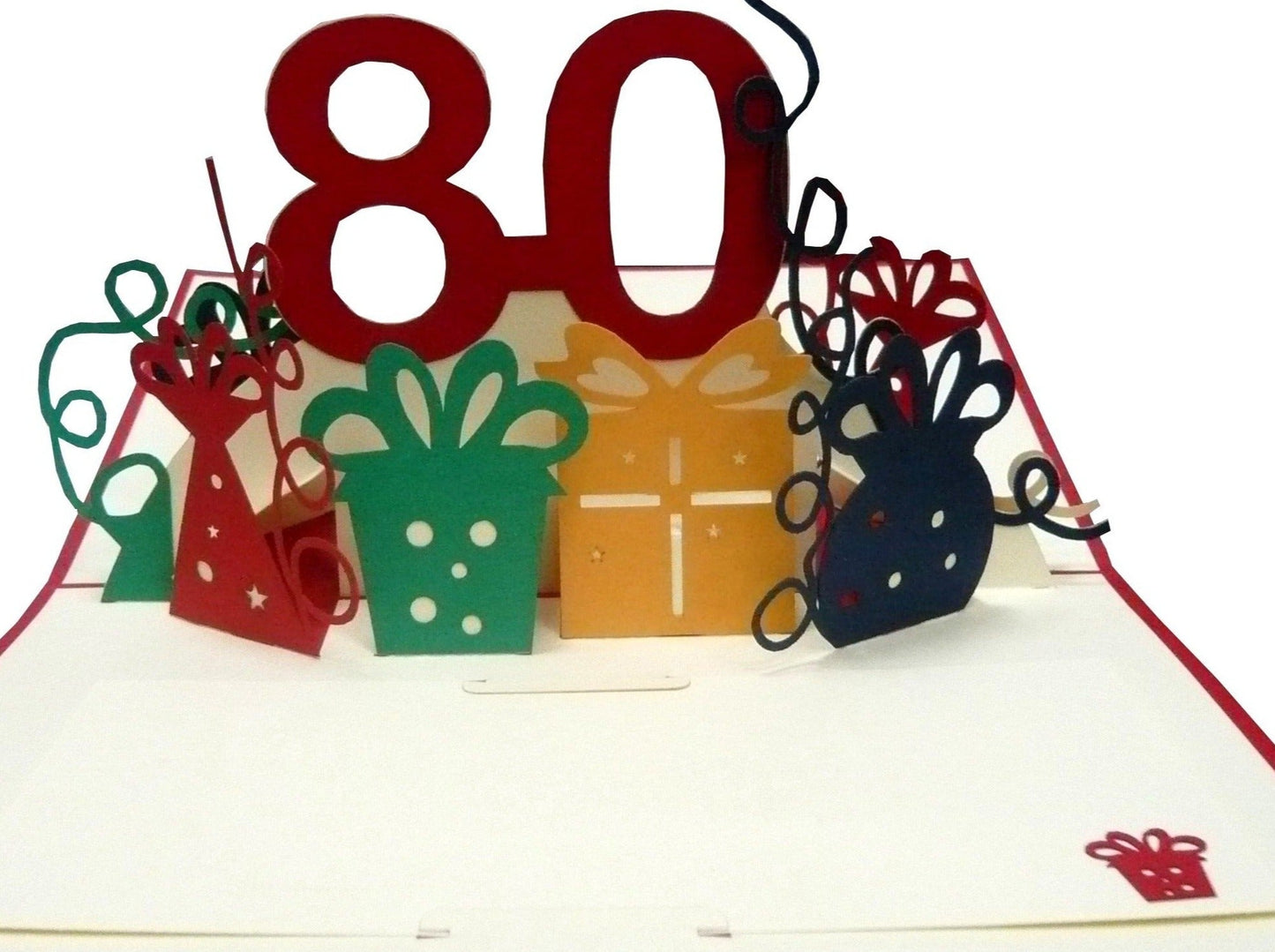 3D-Karte Pop-up 80. Geburtstag