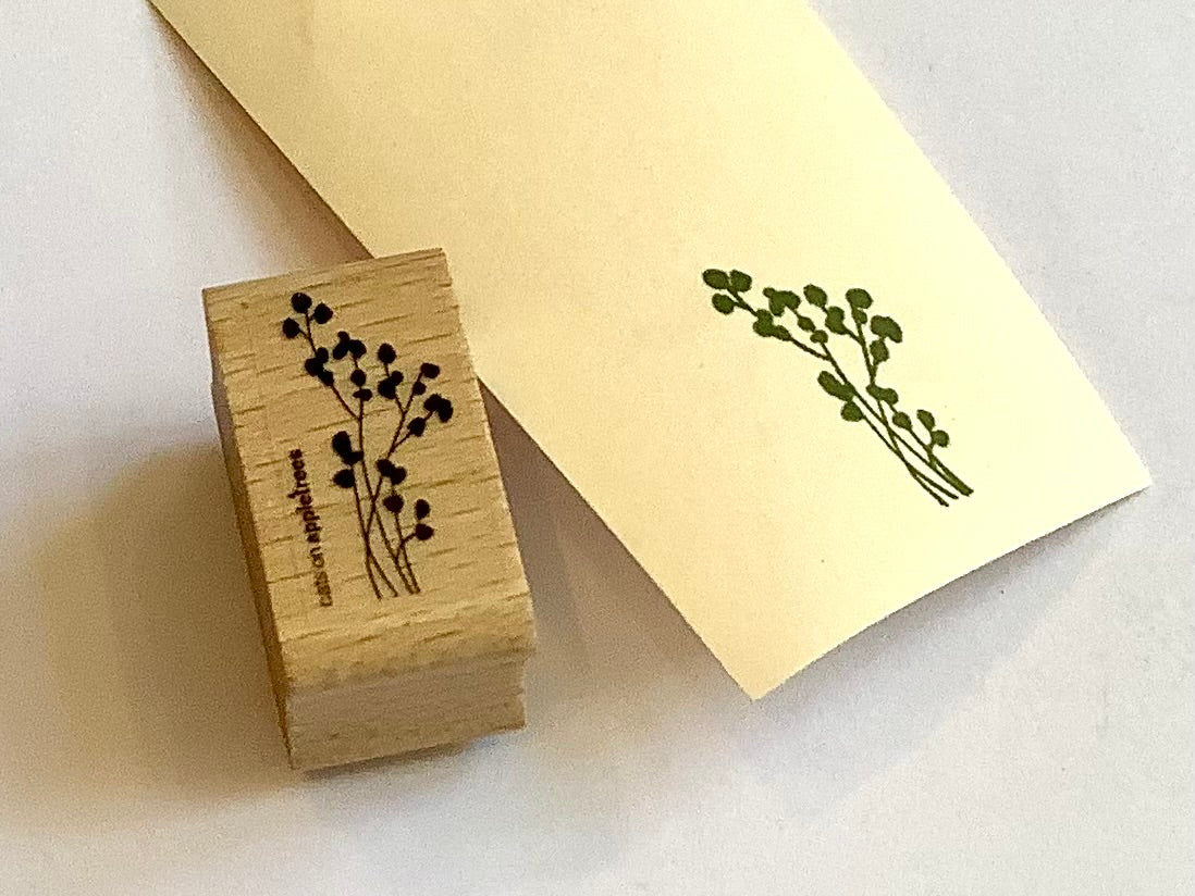 Holzstempel Pflanzen (Cats on appletrees)°