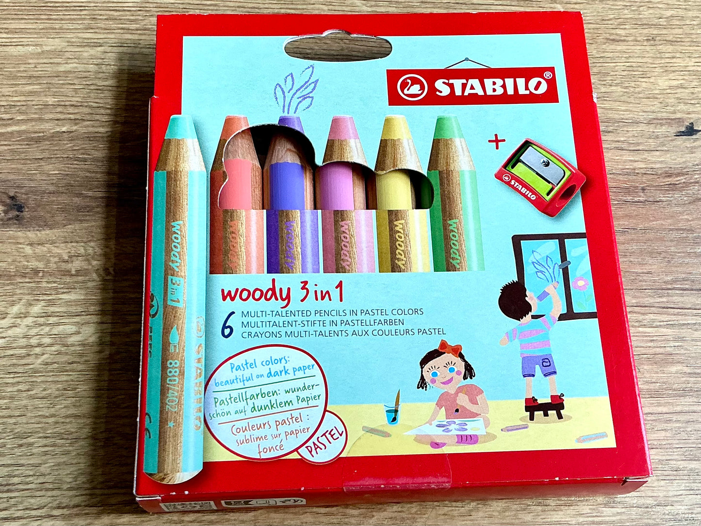 Stabilo Woody 6 Farbstifte pastell Set