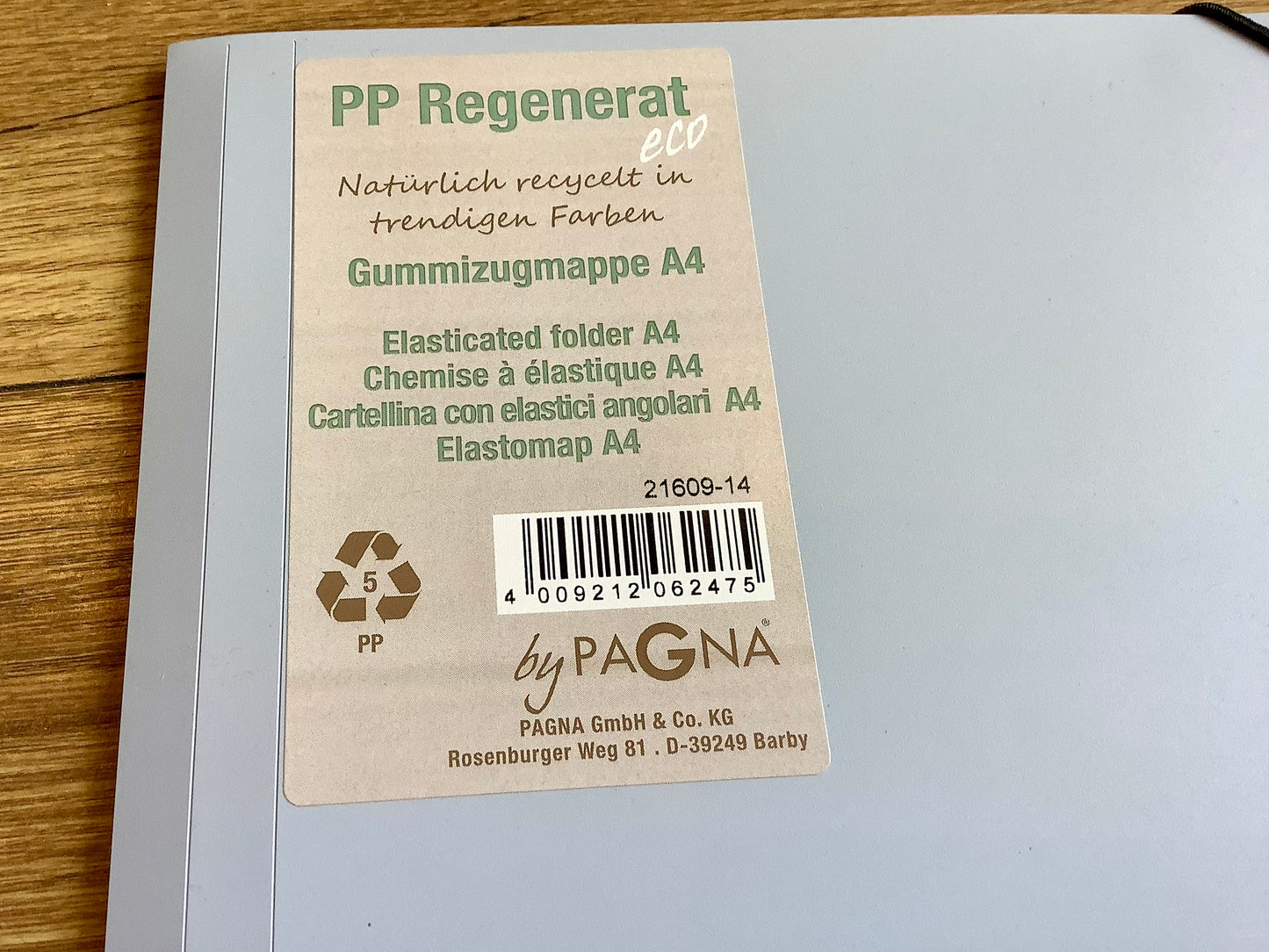 Sammelmappe Recycling-PP Eckspanner PAGNA eco pastell°