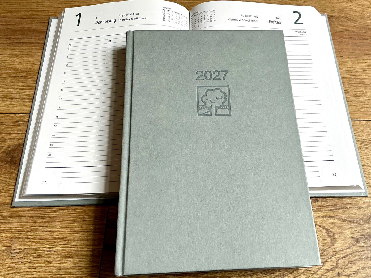 Tageskalender A5 1T/1S grau Zettler RC 2027