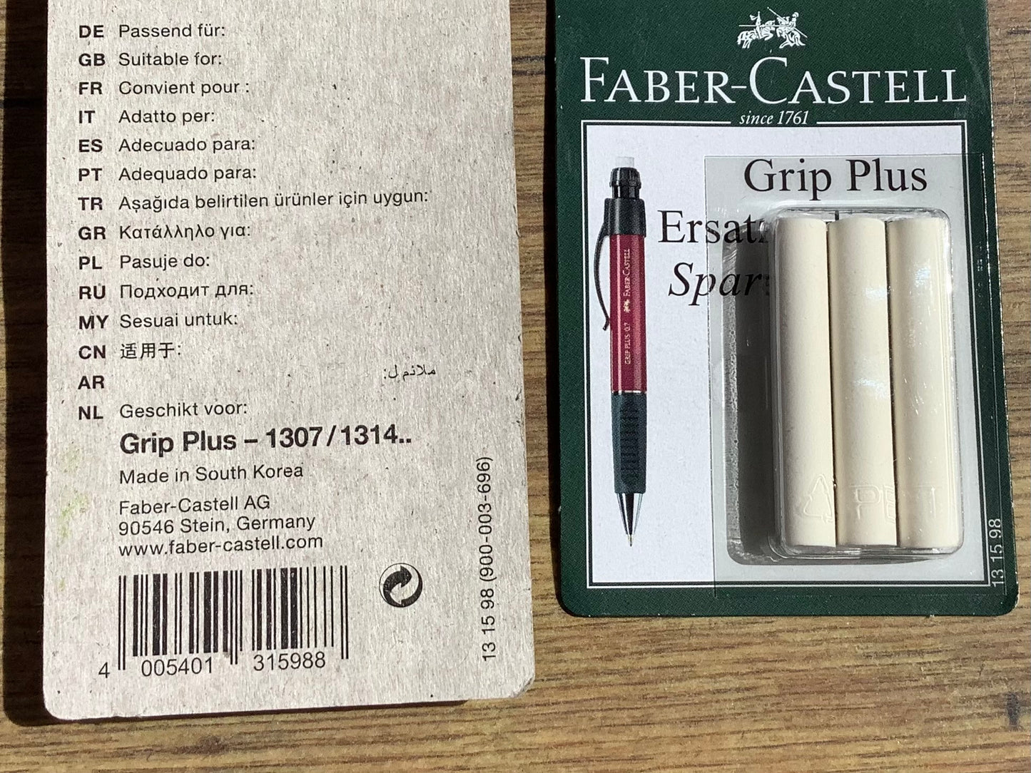 Ersatzradierer für Druckbleistift Faber-Castell Grip