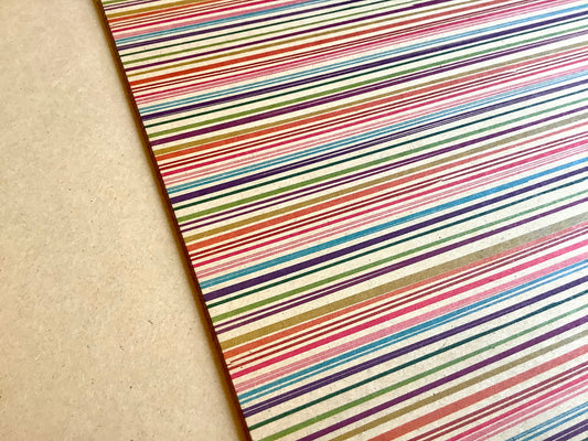 Fotokarton A4 bedruckt Bunte Linien 230g 10Bl. MarpaJansen