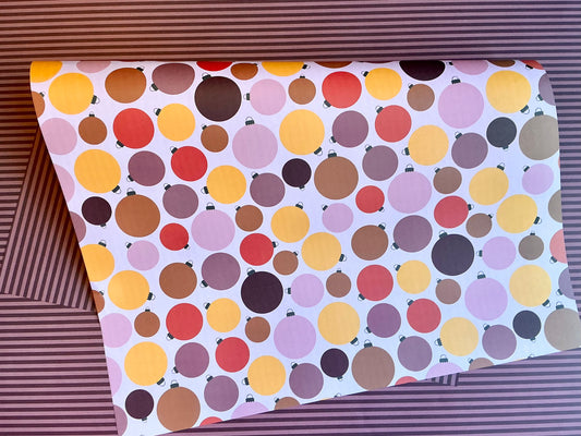 Geschenkpapier Baumkugeln Weihnachten doppelseitig RC