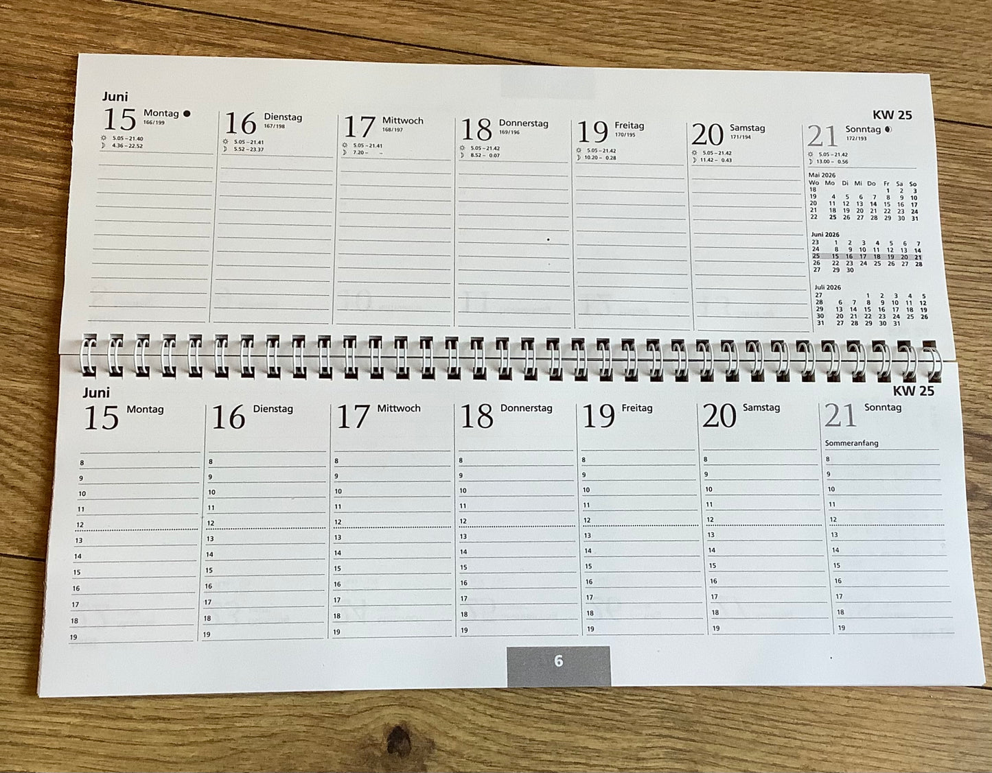 Tischkalender quer RC Grüner Baum 1W/2S 2026