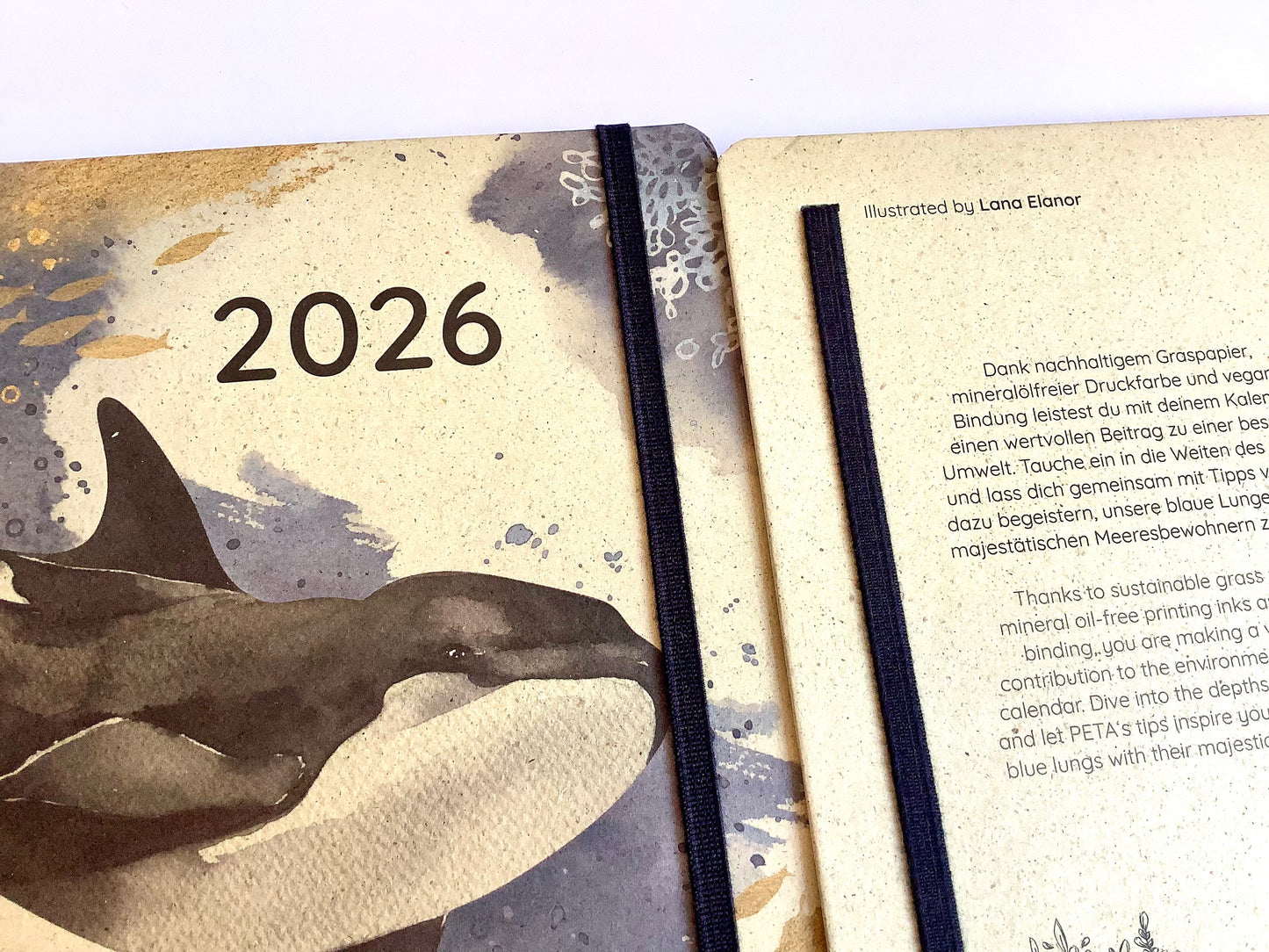 Wochenkalender A5 1W/2S matabooks Wal Ocean Blue Graspapier 2026