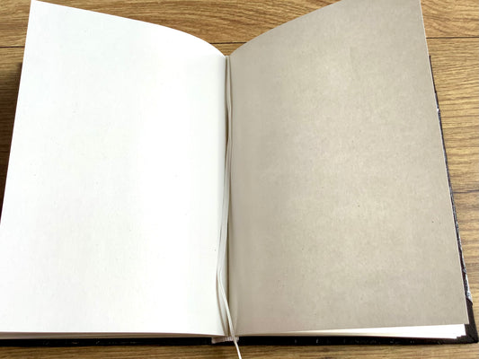 Notizbuch 12x17cm schwarz blanko 240S. Recyclingp.