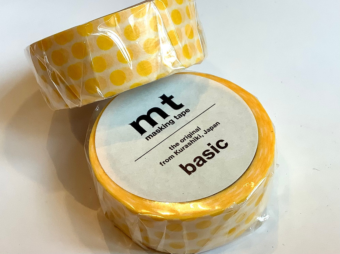 Washi tape mt dot dandelion gelb 5m 15mm
