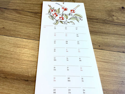 Wandkalender illustriert von Inka Erichsen 11x32cm 2026