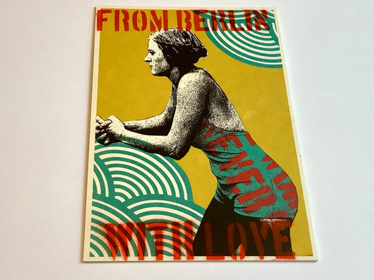 Postkarte A5 From Berlin with Love (Deafmessanger)°
