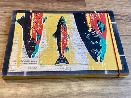 Skizzenbuch A4 quer Fische hellgrau RC (Deafmessanger)