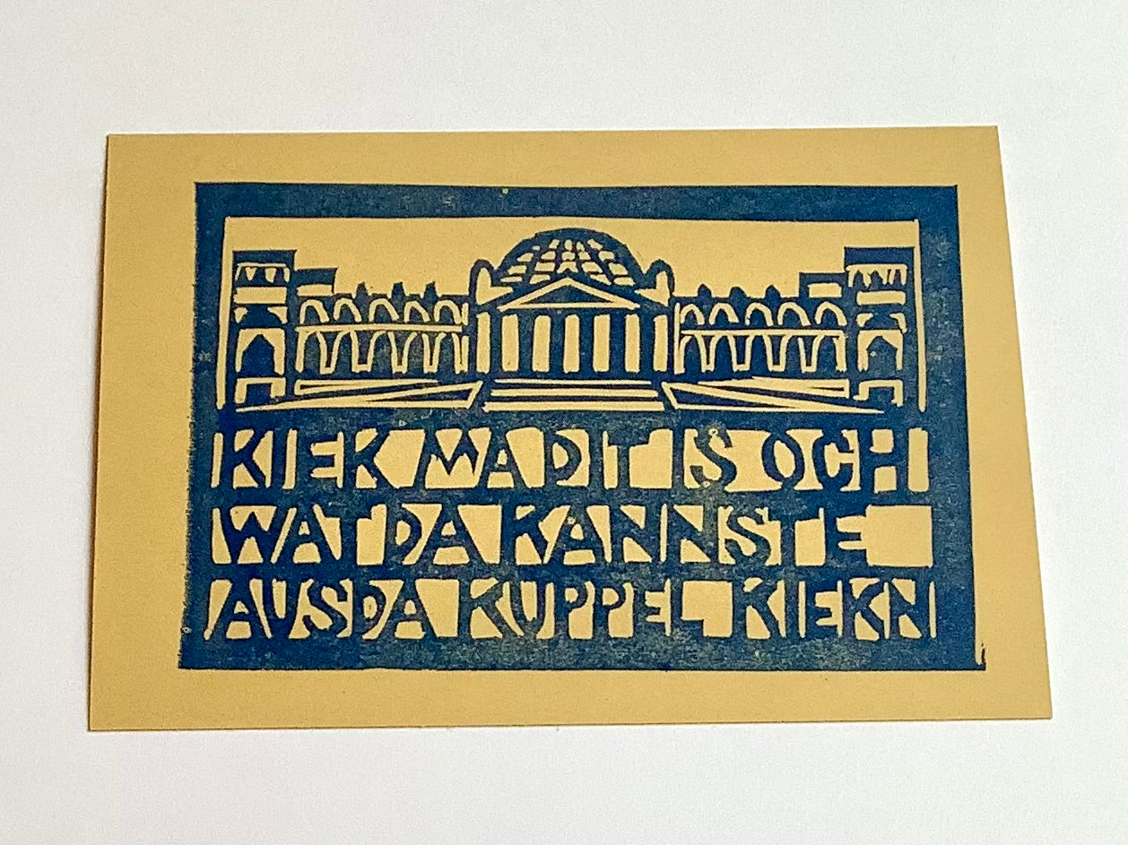 Postkarte Reichstagskuppel (Flitzpost) - Polly Paper - Umweltfreundliche Schreibwaren