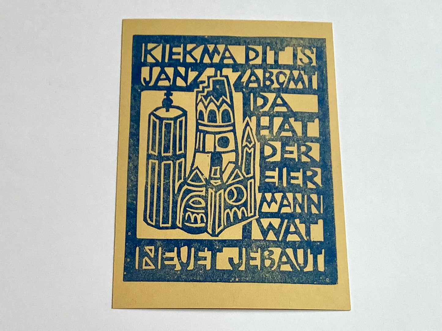 Postkarte Gedächtniskirche Eiermann (Flitzpost) - Polly Paper - Umweltfreundliche Schreibwaren