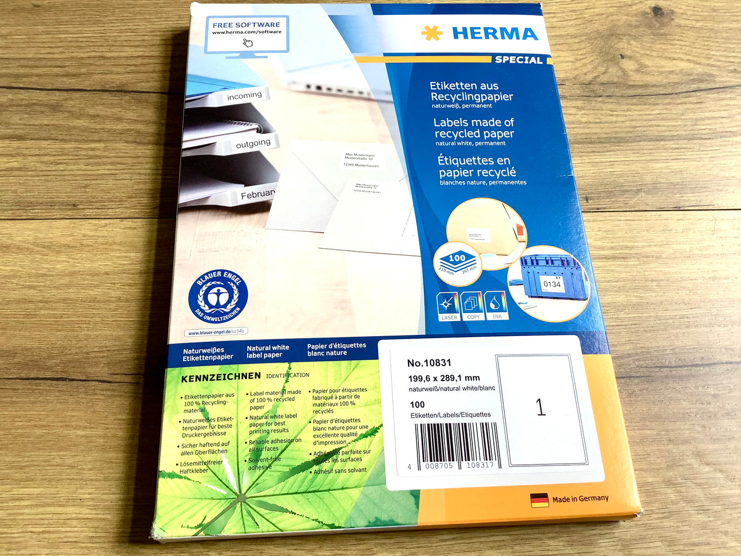 Etiketten 19,96x28,91cm HERMA 10831 selbstklebend Papier 100 Blatt
