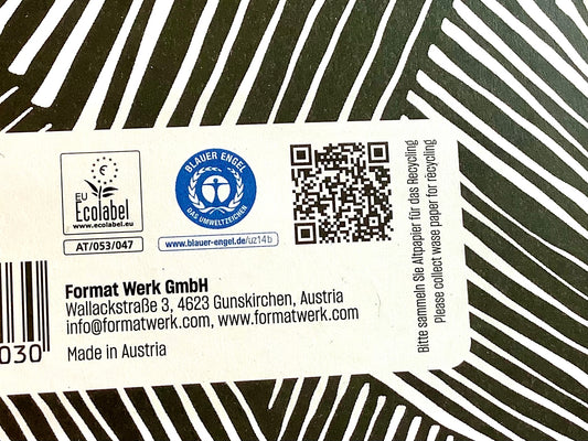 Notizbuch A5 dotted 90g Recycling black 112Bl