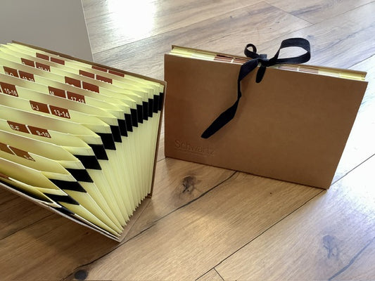 Fächermappe A5 Schwartz Recycled 25x18°