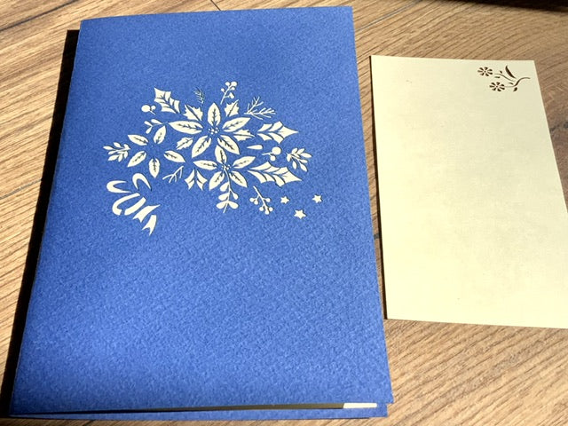 3D-Karte Blaue Blumen