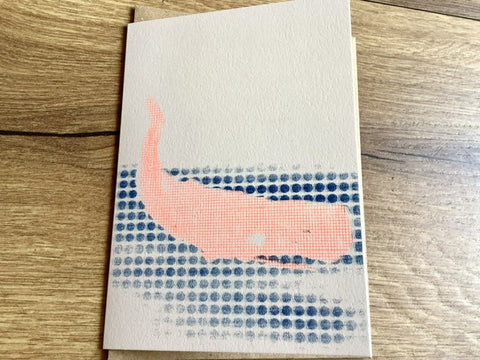 Briefkarte Wal Superjujupress