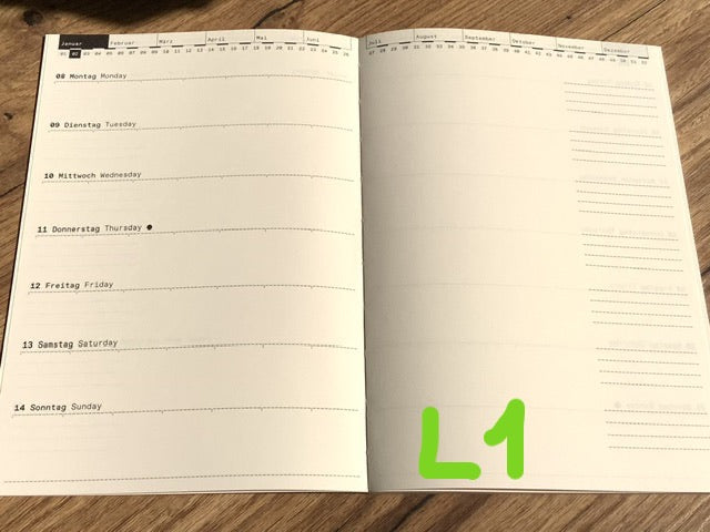 Kalender M (A5) Roterfaden 2026