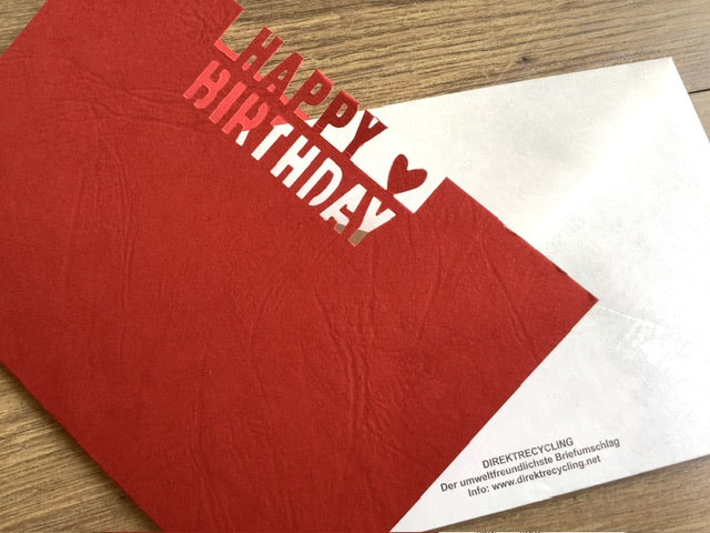 Klappkarte Happy Birthday gestanzt