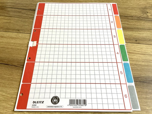 Register A4 6 Taben farbig LEITZ