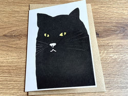 Briefkarte Schwarze Katze (Superjuju)