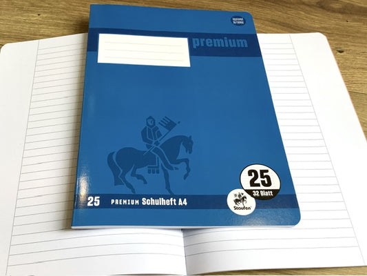 Schulheft A4 Lin.25 Doppelheft 32Bl. Staufen