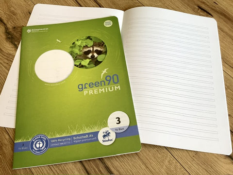 A4-Heft Lin.3 Green 90g/m²