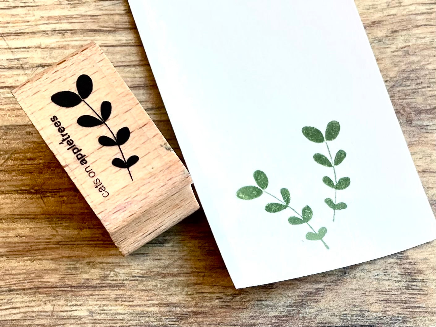 Holzstempel Pflanzen (Cats on appletrees)°