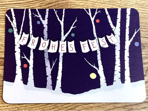 Postkarte Frohes Fest Birken (Gutrath)