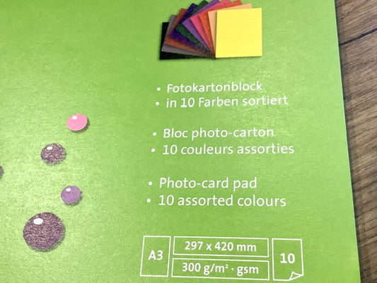 Fotokarton A3 Block 10 Farben RC Heyda