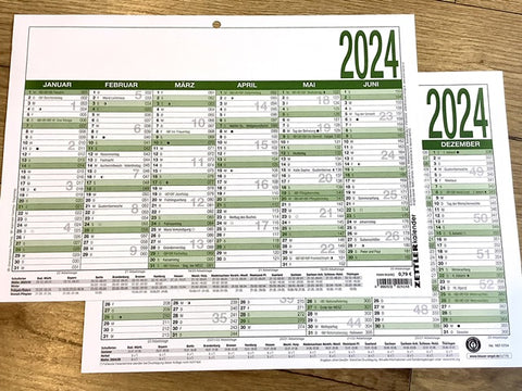 Wandtafelkalender A4 Zettler 2024