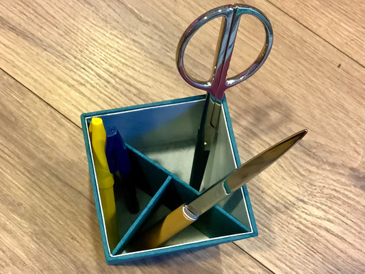 Stifteköcher petrol Karton 11x9cm Exacompta