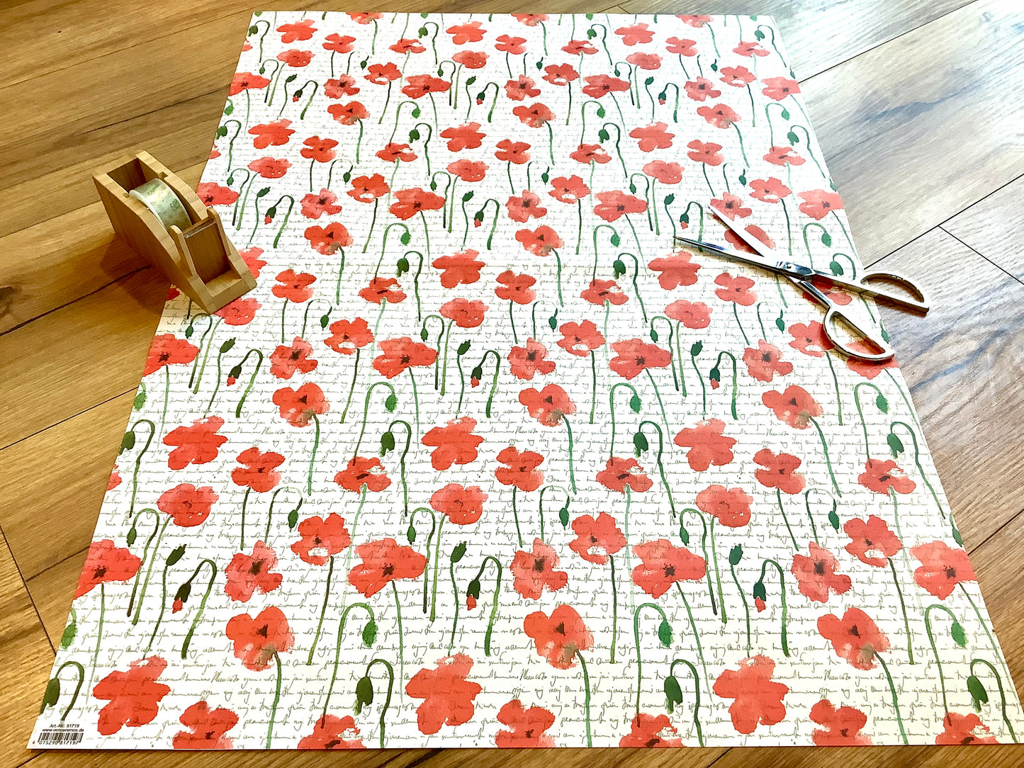 Geschenkpapier Mohn 50x70 RC