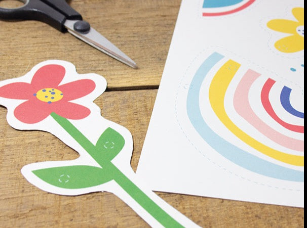 Bastelbogen 48x69 Flower Power (Bow&Humm.)