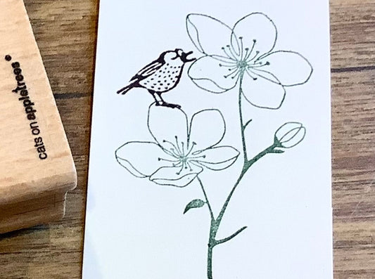 Mini-Stempel Drossel Thialda (Cats on appletrees)