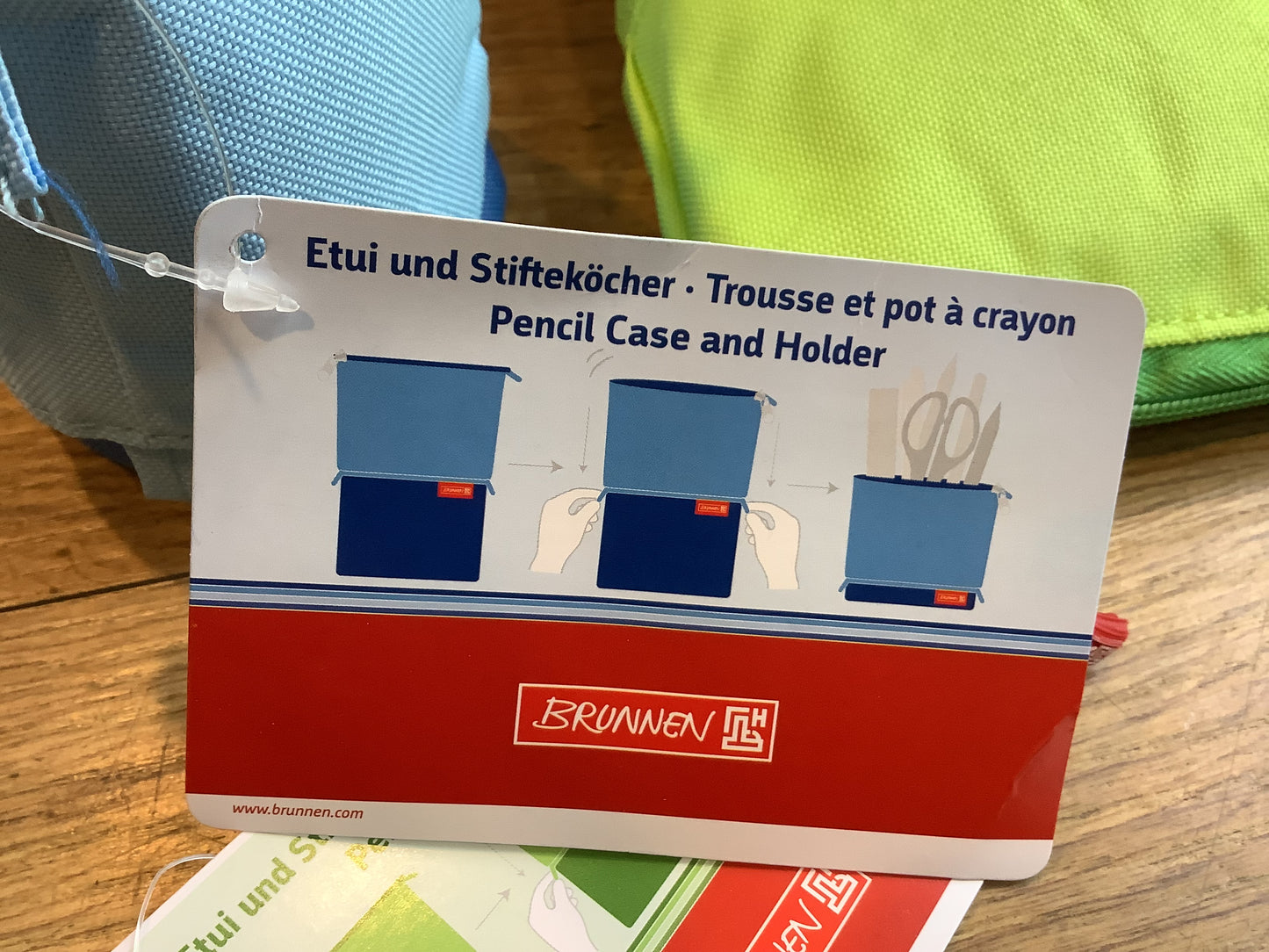 Etui + Stifteköcher Federtasche Brunnen blau