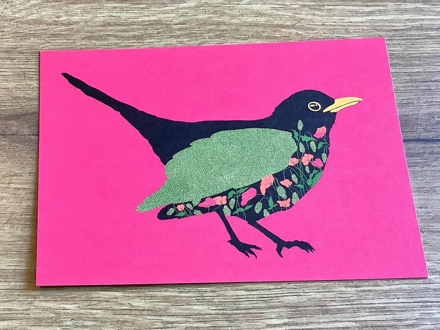 Postkarte Amsel (Martha von Maydell)
