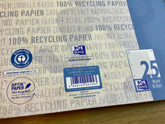 Collegeblock premium 90g liniert mit Rand lin25 RC Oxford