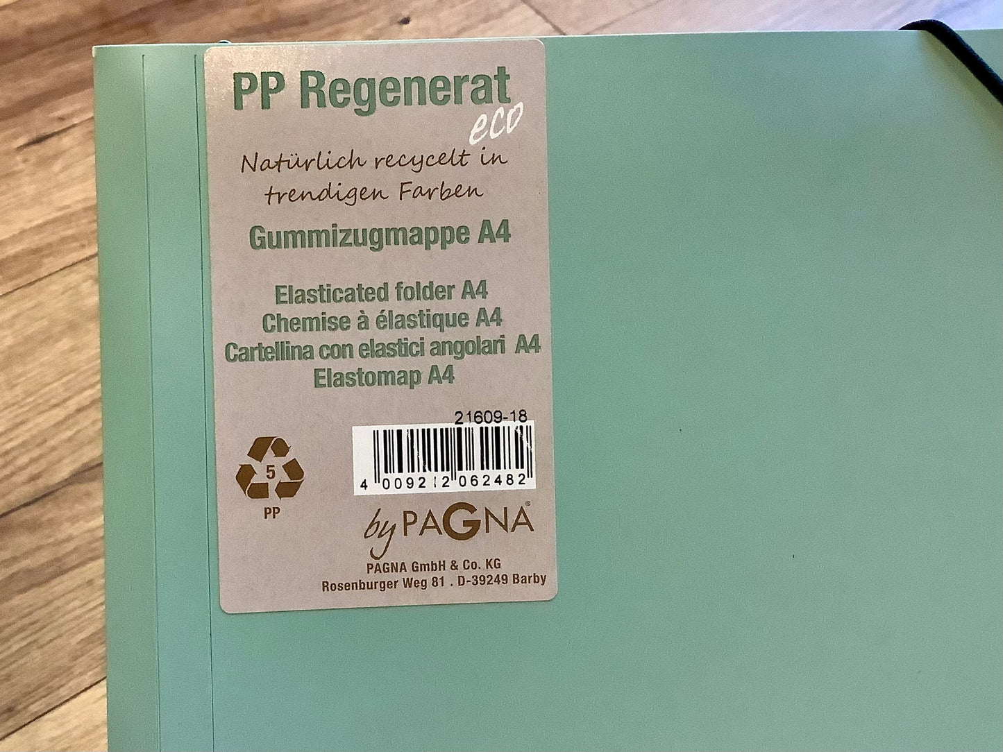 Sammelmappe Recycling-PP Eckspanner PAGNA eco pastell°
