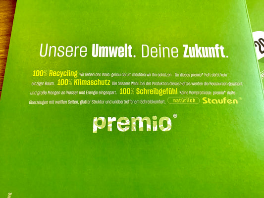 Schulheft A4 Lin.20 blanko 90g RC premio