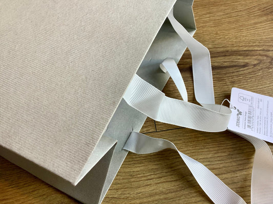 Geschenktasche hellgrau 23x30x13cm Stewo