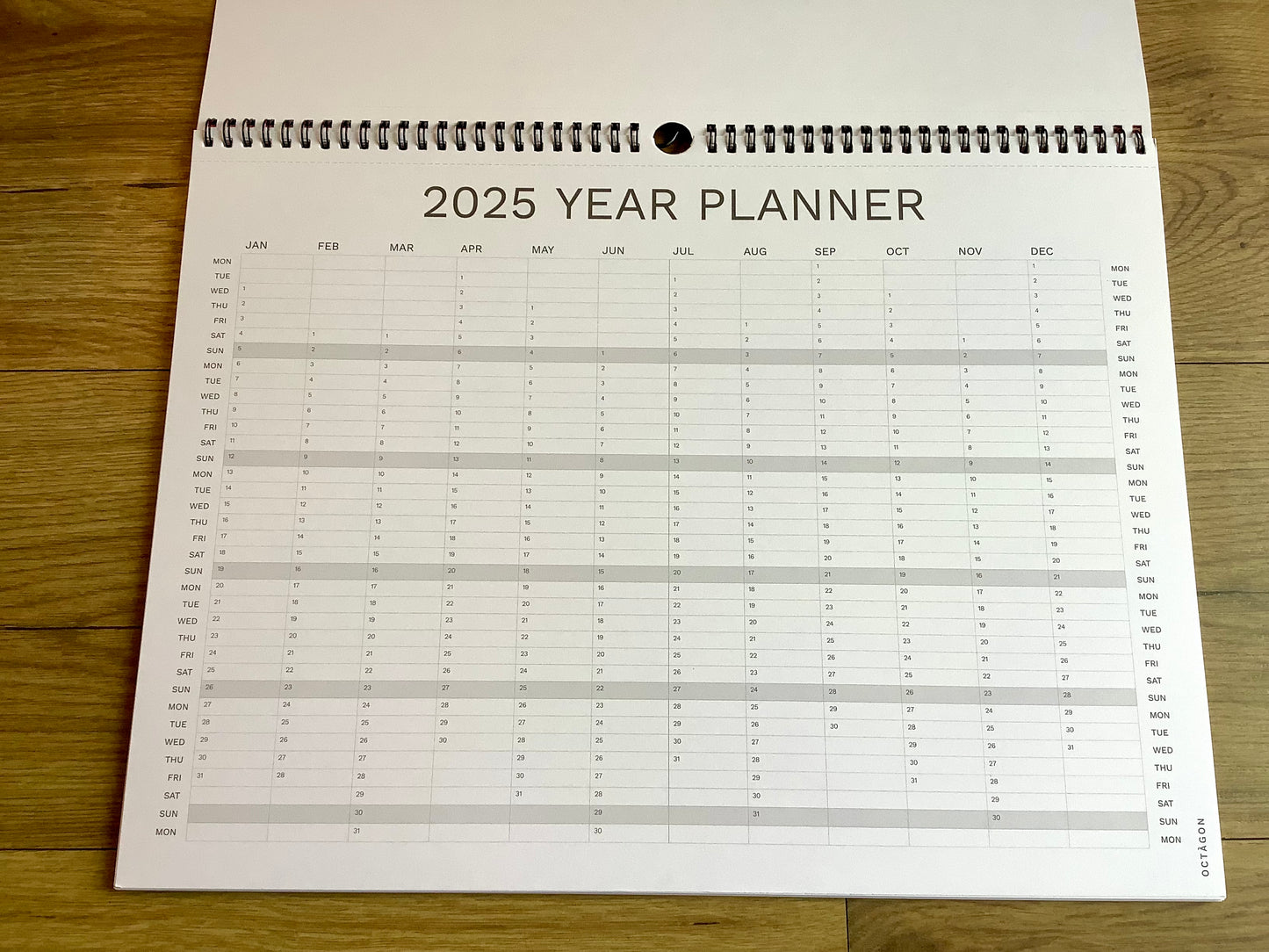 Wandkalender A3 Monatskalender Octàgon 2026