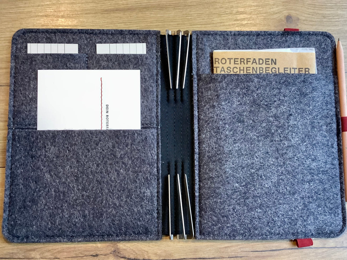 Taschenbegleiter Drucktuch M #408 Roterfaden vegan +gratis Kalender 2025