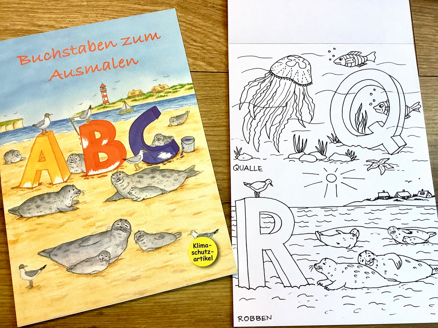 Ausmalblock A5 ABC maritim Buchstaben