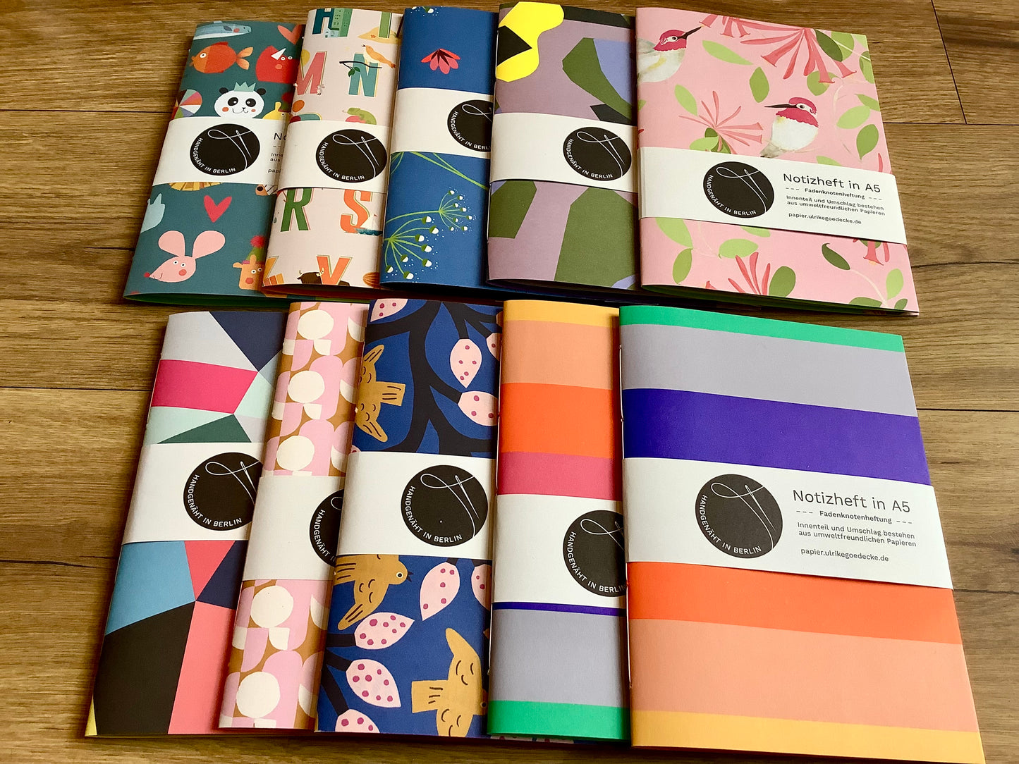 Notizheft genäht A5 Ulrike Gödecke° - Polly Paper - Umweltfreundliche Schreibwaren