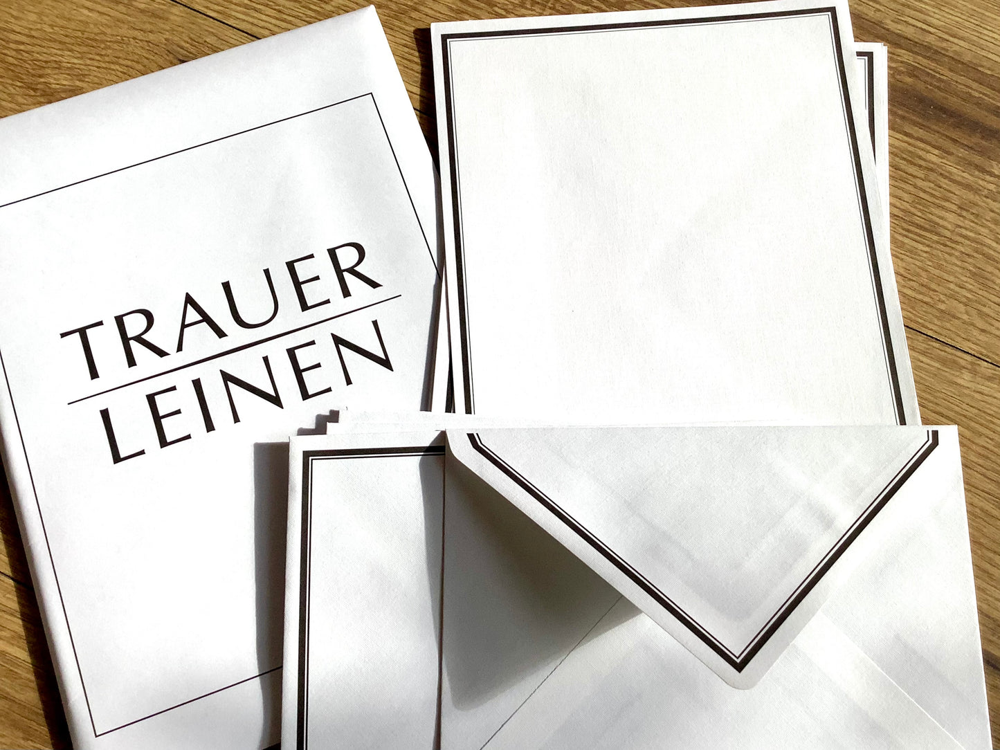 Trauerpost Set 5x A5 / C5-Kuverts (Leinen)