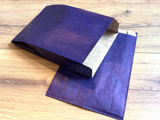 Faltenbeutel blau 21x15cm Geschenktüte